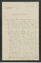 Nachlass Franz Steindachner, Brief von R. Schmitt an Franz Steindachner (30.11.1909), Inv.Nr. 458.02, Seite 1